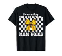 I'm Not Yelling This Is My Softball Mom Voice Festa della mamma Maglietta