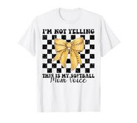 I'm Not Yelling This Is My Softball Mom Voice Festa della mamma Maglietta
