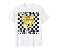 I'm Not Yelling This Is My Softball Mom Voice Festa della mamma Maglietta