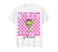 I'm Not Yelling This Is My Softball Mom Voice Festa della mamma Maglietta