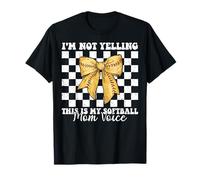 I'm Not Yelling This Is My Softball Mom Voice Festa della mamma Maglietta