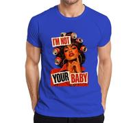 I'm Not Your Baby Rockabilly Pin-up Statement - Maglietta da uomo, Blu, L