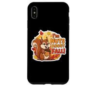 I'm Nuts About Fall Lover Cute Scoiattolo Autunno Bambini Foglie Custodia per iPhone XS Max