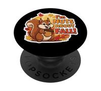 I'm Nuts About Fall Lover Cute Scoiattolo Autunno Bambini Foglie PopSockets PopGrip Adesivo