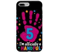 I'm Officially A Handful Mano Rosa 5 Compleanno Bambini Custodia per iPhone 7 Plus/8 Plus