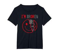 I'm Ok I'm Broken Invisible Illness I Am Ok Broken Maglietta, Donna Plus-Size, Nero, 5X