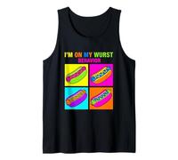 I'm On My Wurst Comportamento Divertente Hotdog Pop Art Canotta