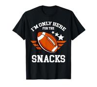 Im Only Here for Snacks American Football Divertente Giocatore Fan Maglietta