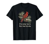 Im Only Here for The Birds Vintage Cardinal Birder Maglietta