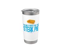 I'm Only Here for the Steak Pie Scottish Hogmanay New Year Bicchiere termico in acciaio inox doppia parete