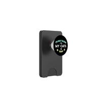I'm Only Talking to My Cats Today, design angosciato divertente PopSockets PopWallet per MagSafe
