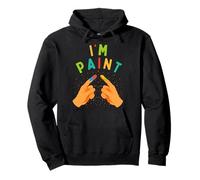 I'm Paint I Love Finger Paint Matching Family Felpa con Cappuccio