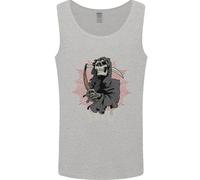Im Qui Per Te Grim Reaper Skull Devil Uomo Vest Tank Top