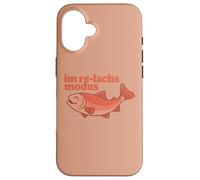 Im Re Lachs Modus Angelspruch Wortspiel Angler Fischer Angel Custodia per iPhone 16