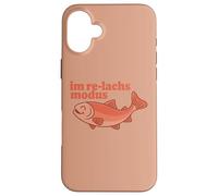 Im Re Lachs Modus Angelspruch Wortspiel Angler Fischer Angel Custodia per iPhone 16 Plus