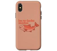 Im Re Lachs Modus Angelspruch Wortspiel Angler Fischer Angel Custodia per iPhone X/XS
