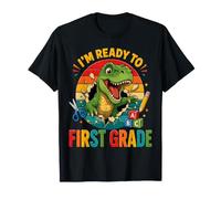 I'm Ready for 1st Grade T Rex Dinosaur Back To School Maglietta