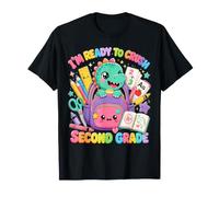 I'm Ready for 2nd Grade T Rex Dinosaur Back To School Maglietta