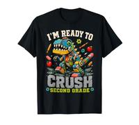 I'm Ready for 2nd Grade T Rex Dinosaur Back To School Maglietta