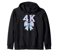 I'm Ready for 4K Preppy Girly Coquette Bow Girl Pre-K4 PK4 Felpa con Cappuccio