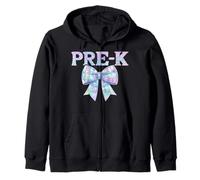 I'm Ready for Pre K Preppy Girly Coquette Bow Girl First Day Felpa con Cappuccio