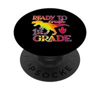 I'm Ready To Crush 1st Grade Dinosaurs Back To School PopSockets PopGrip Adesivo