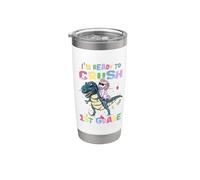 I'm Ready To Crush 1st Grade Unicorn Dinosaur Back to School Bicchiere termico in acciaio inox doppia parete