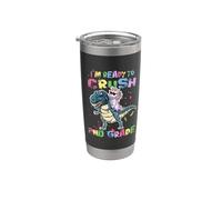 I'm Ready To Crush 2nd Grade Unicorn Dinosaur Back to School Bicchiere termico in acciaio inox doppia parete