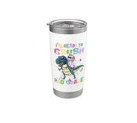 I'm Ready To Crush 2nd Grade Unicorn Dinosaur Back to School Bicchiere termico in acciaio inox doppia parete
