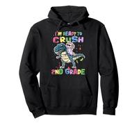 I'm Ready To Crush 2nd Grade Unicorn Dinosaur Back to School Felpa con Cappuccio