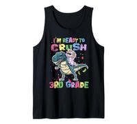 I'm Ready To Crush 3rd Grade Unicorn Dinosaur Back to School Canotta