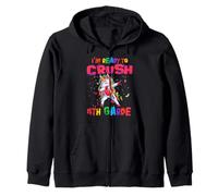 I'm Ready To Crush 4th Grade Unicorn Dabbing Back to School Felpa con Cappuccio