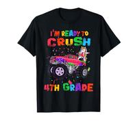 I'm Ready To Crush 4th Grade Unicorn Dabbing Monster Truck Maglietta