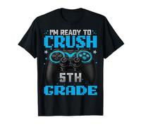 I'm Ready To Crush 5th Grade Back to School Videogiochi Ragazzi Maglietta
