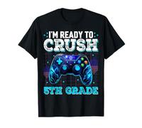 I'm Ready To Crush 5th Grade Back to School Videogiochi Ragazzi Maglietta
