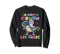 I'm Ready To Crush 5th Grade Unicorn Dinosaur Back to School Felpa