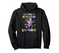 I'm Ready To Crush 5th Grade Unicorn Dinosaur Monster Truck Felpa con Cappuccio