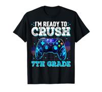 I'm Ready To Crush 7th Grade Back to School Videogiochi Ragazzi Maglietta