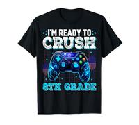 I'm Ready To Crush 8th Grade Back to School Videogiochi Ragazzi Maglietta
