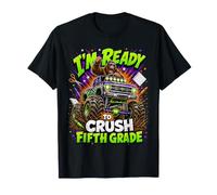 I'm Ready To Crush Fifth Grade Monster Truck Back To School Maglietta