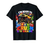 I'm Ready To Crush Fifth Grade Monster Truck Back To School Maglietta