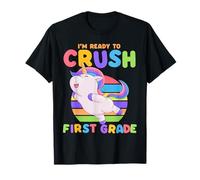 I'm Ready To Crush First Grade Unicorn 1st Grade Kids Girls Maglietta