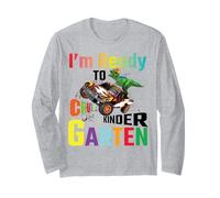 I'm Ready to Crush Kindergarten Boys Back to School Dinosaur Maglia a Manica