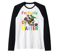 I'm Ready to Crush Kindergarten Boys Back to School Dinosaur Maglia con Maniche Raglan