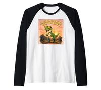 I'm Ready to Crush Kindergarten Dinosaur Boy First Day Kid Maglia con Maniche Raglan