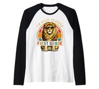 I'm Ready to Crush - Occhiali da Sole con Leone di Prima elementare, Stile retrò Maglia con Maniche Raglan