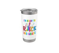 I'm Ready To Rock 3rd Grade Guitar Back To School Bicchiere termico in acciaio inox doppia parete