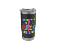 I'm Ready To Rock 4th Grade Guitar Back To School Bicchiere termico in acciaio inox doppia parete
