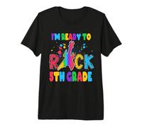 I'm Ready To Rock 5th Grade Guitar Back To School Maglietta Premium