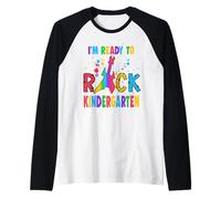 I'm Ready To Rock Kindergarten Guitar Back To School Maglia con Maniche Raglan